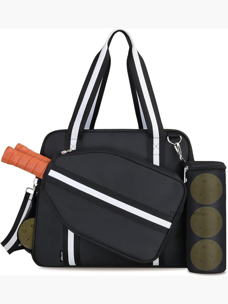Pickleball Tote Bag With Paddle Pocket, Ball Bag, Fence Hook, Convertible